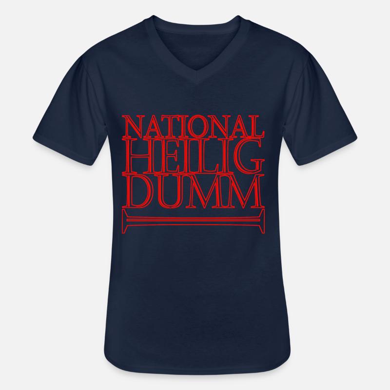 nationalheiligdumm rot - Männer-T-Shirt mit V-Ausschnitt - Navy