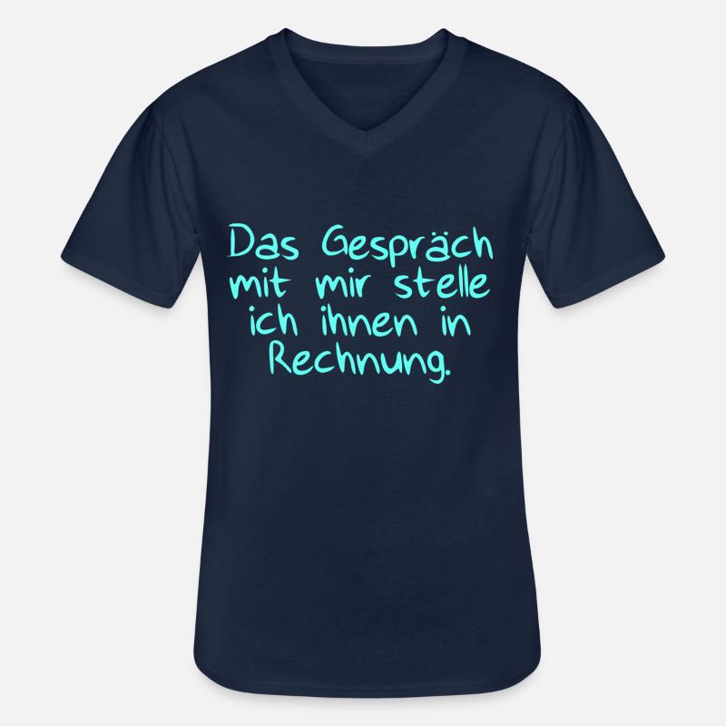 Das Gespräch mit Rechnung - Männer-T-Shirt mit V-Ausschnitt - Navy