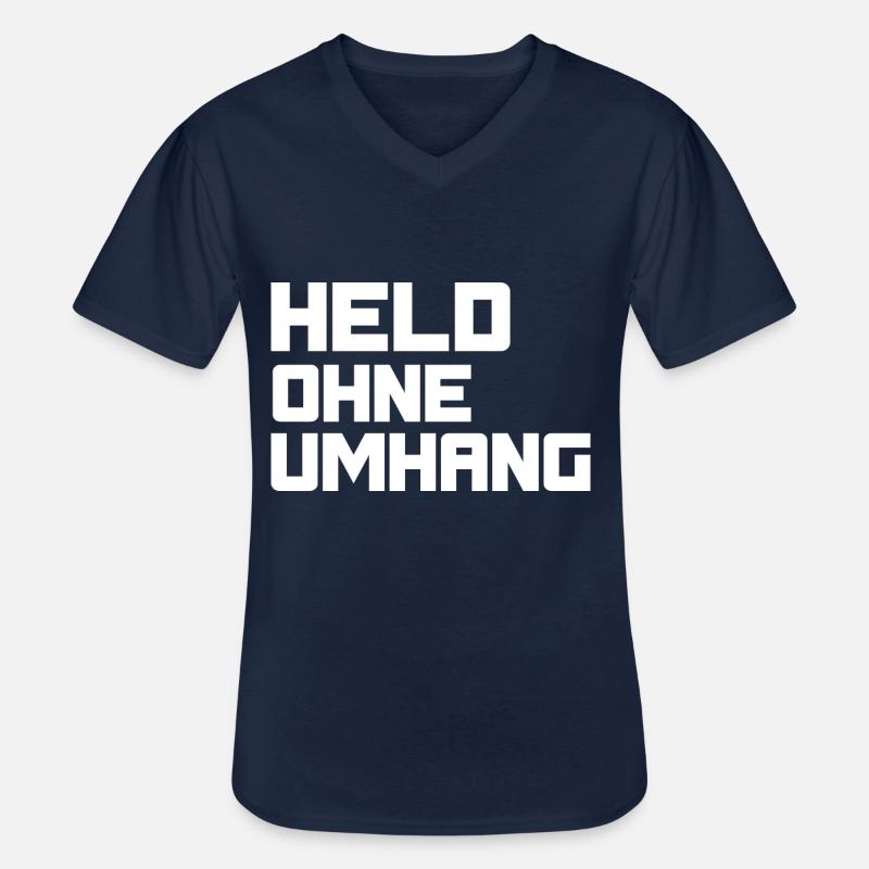Held ohne Umhang - Männer-T-Shirt mit V-Ausschnitt - Navy