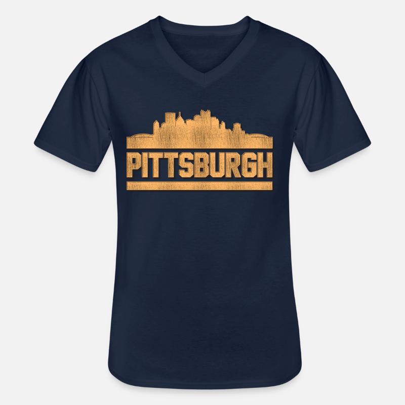 Pittsburgh - Männer-T-Shirt mit V-Ausschnitt - Navy