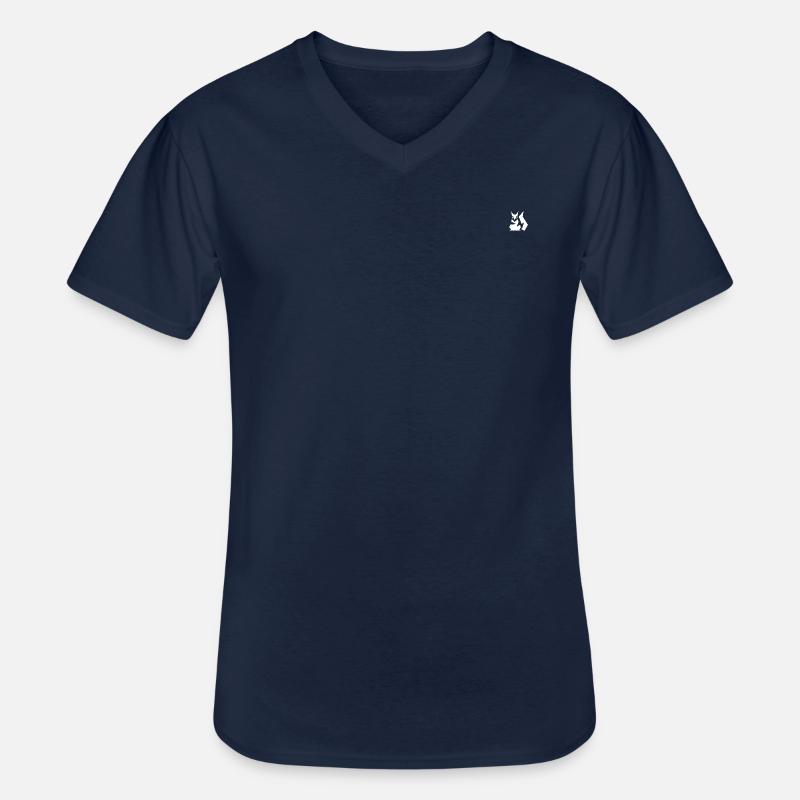 Eichhörnchen Logo - Männer-T-Shirt mit V-Ausschnitt - Navy