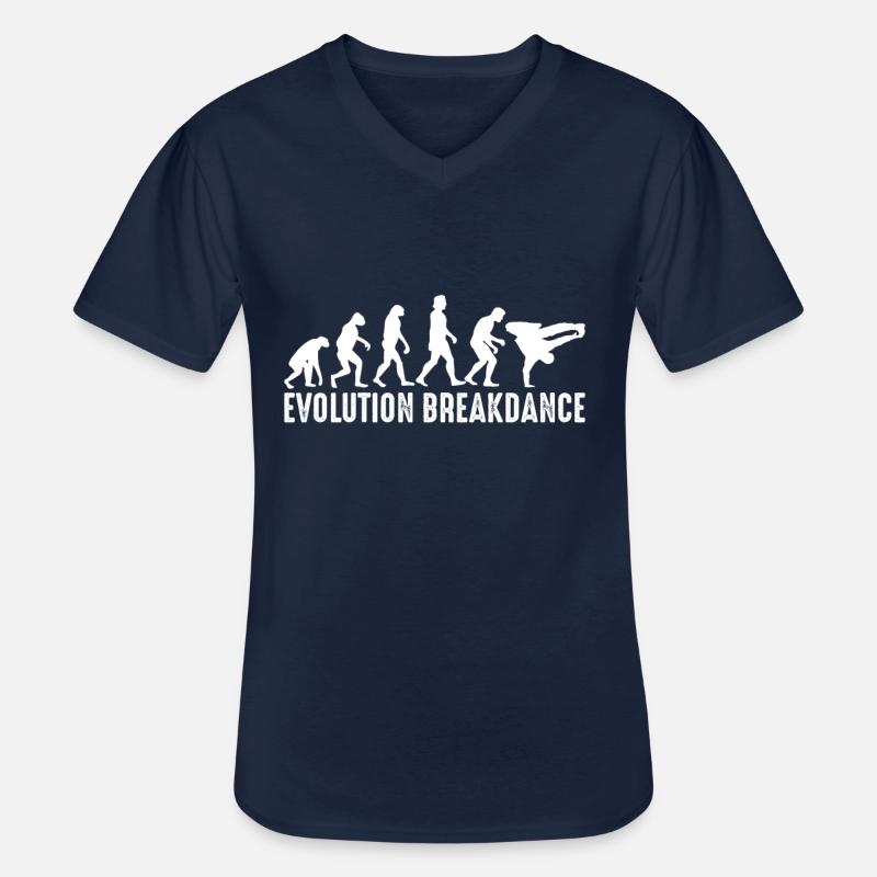 Évolution du break dance - T-shirt col V Homme - marine