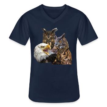 Greifvögel - Männer-T-Shirt mit V-Ausschnitt - Navy - Vorne - AI Model Male 178 dark (178cm)