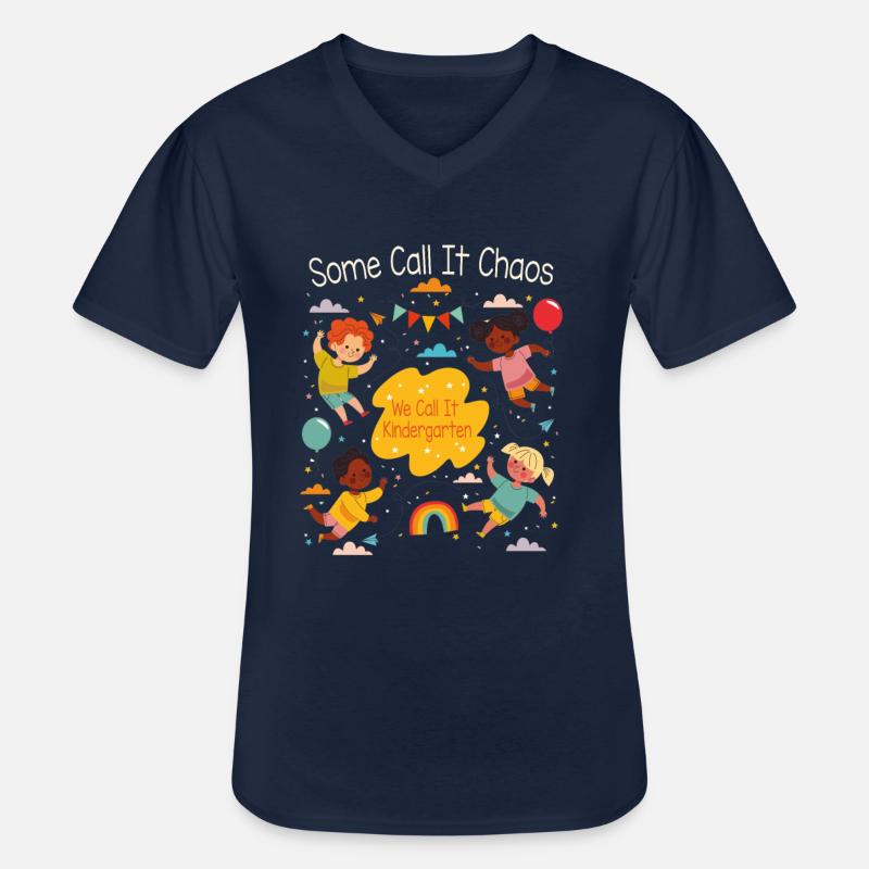 Kindergarten - Männer-T-Shirt mit V-Ausschnitt - Navy