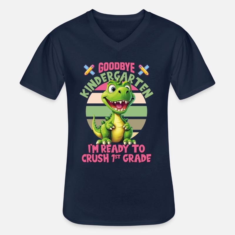 Schulkind Zur Einschulung Goodbye Kindergarten - Männer-T-Shirt mit V-Ausschnitt - Navy