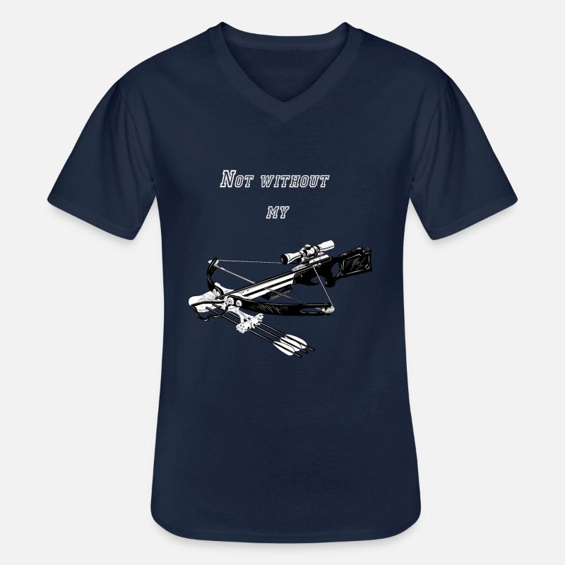 Not without my crossbow - Männer-T-Shirt mit V-Ausschnitt - Navy