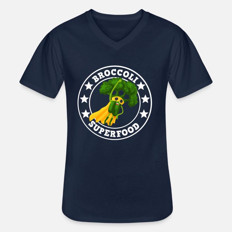Broccoli Superfood - Männer-T-Shirt mit V-Ausschnitt - Navy