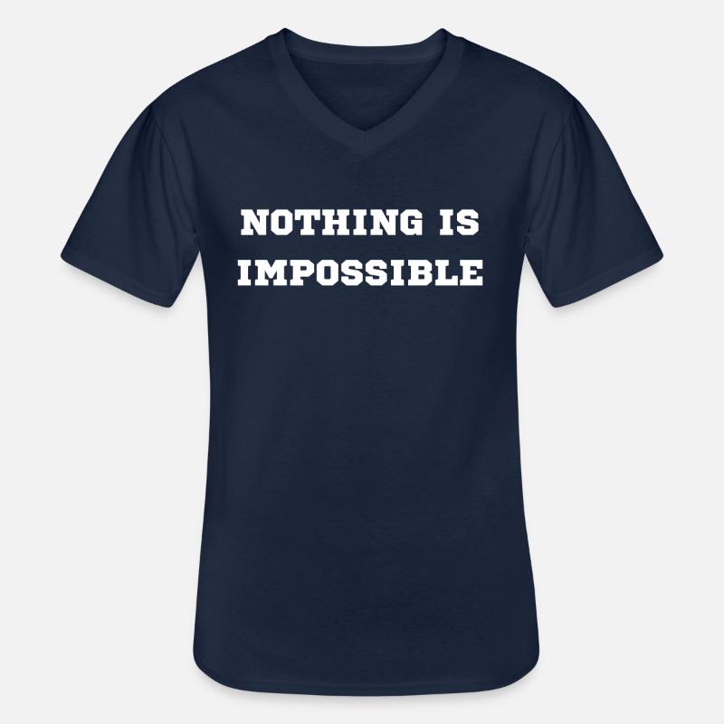 NICHTS IST UNMÖGLICH - Männer-T-Shirt mit V-Ausschnitt - Navy