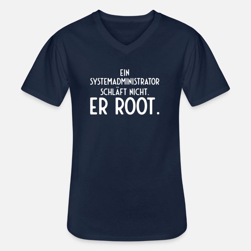 Informatiker Admin EDV - Männer-T-Shirt mit V-Ausschnitt - Navy