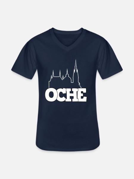 Oche Aachen Ingenieur Student - Männer-T-Shirt mit V-Ausschnitt - Navy