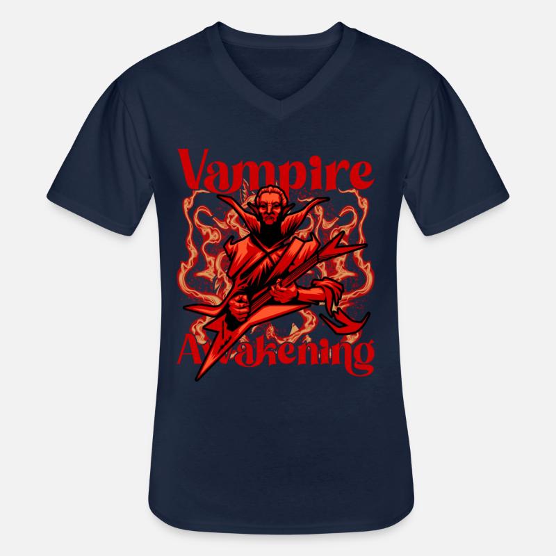 Vampire Awakening - Männer-T-Shirt mit V-Ausschnitt - Navy
