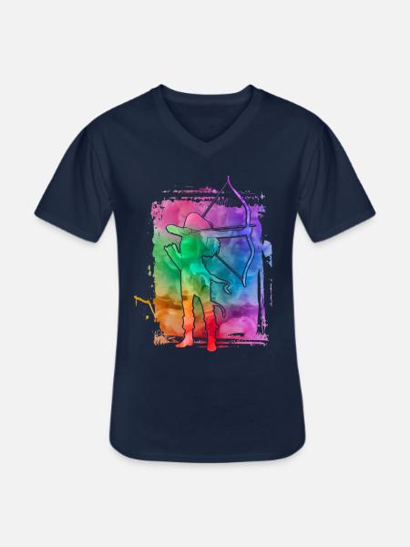 Archery - Men's V-Neck T-Shirt - navy