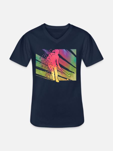 Field Hockey - Men's V-Neck T-Shirt - navy
