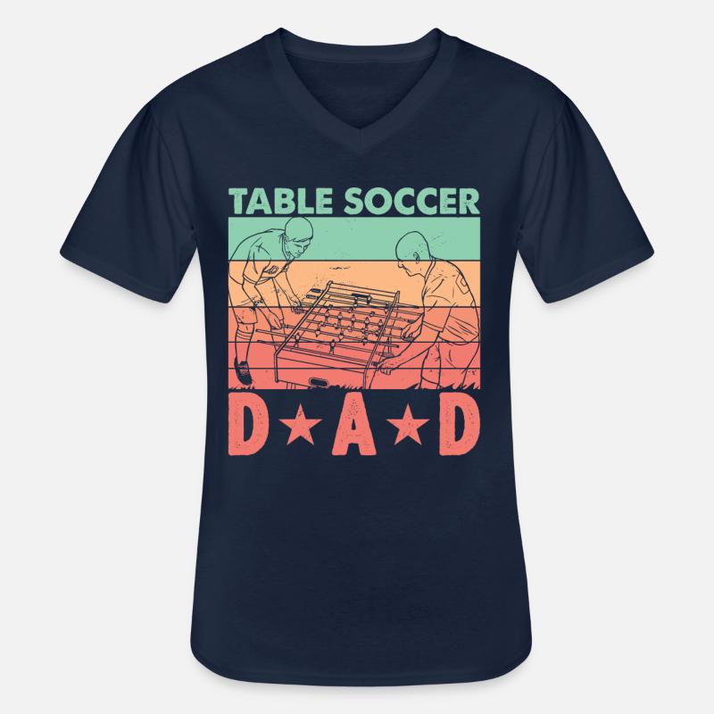 Table Soccer Dad - Männer-T-Shirt mit V-Ausschnitt - Navy