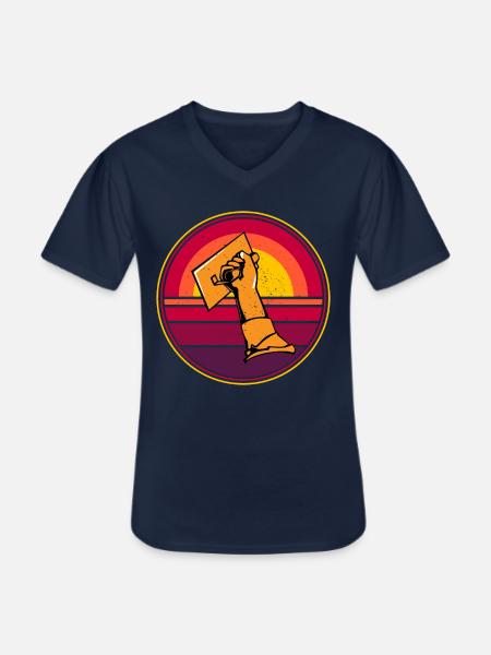 Maurer - Männer-T-Shirt mit V-Ausschnitt - Navy