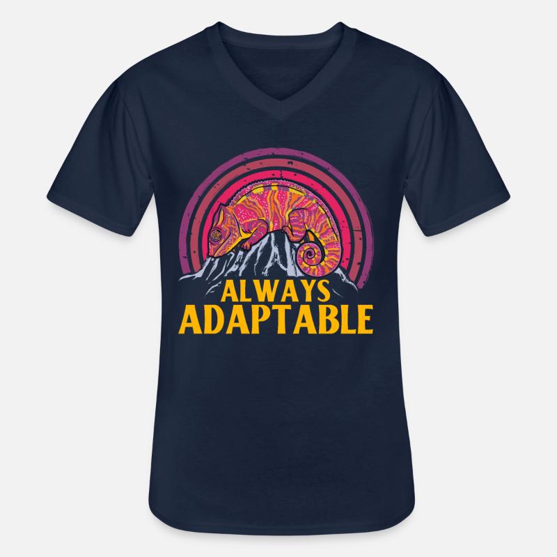 Always adaptable - Männer-T-Shirt mit V-Ausschnitt - Navy