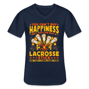 Lacrosse Lustige Sprüche - Männer-T-Shirt mit V-Ausschnitt - Navy - Vorne - AI Model Male 178 dark (178cm)
