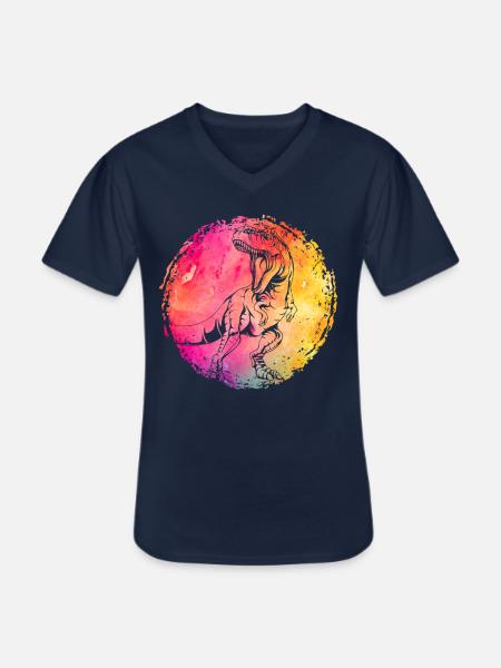 Dinosaure - T-shirt col V Homme - marine