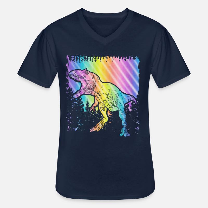 Dinosaurier - Männer-T-Shirt mit V-Ausschnitt - Navy