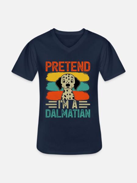 Pretend I'm a dalmatian - Men's V-Neck T-Shirt - navy