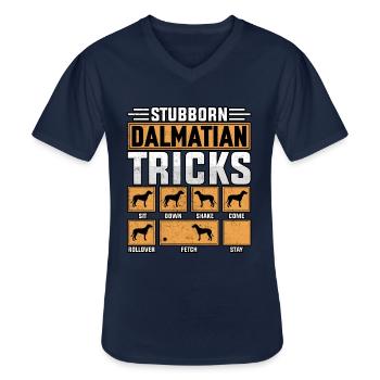 Stubborn Dalmatian Tricks - Männer-T-Shirt mit V-Ausschnitt - Navy - Vorne - AI Model Male 178 dark (178cm)
