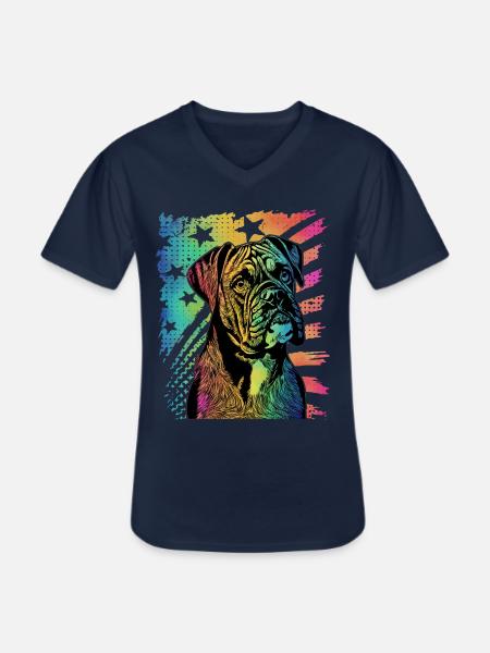 Boxer - Men's V-Neck T-Shirt - navy
