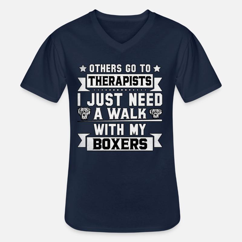 Boxers - Männer-T-Shirt mit V-Ausschnitt - Navy