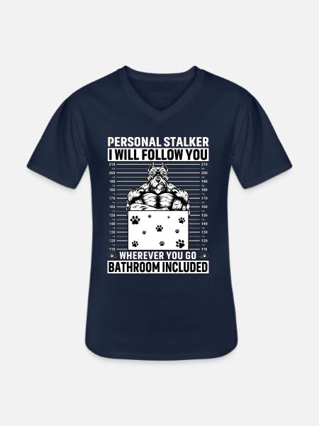 Pitbull Personal Stalker - Men's V-Neck T-Shirt - navy