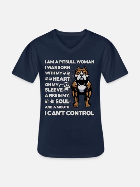 Pitbull Funny Saying - Men's V-Neck T-Shirt - navy