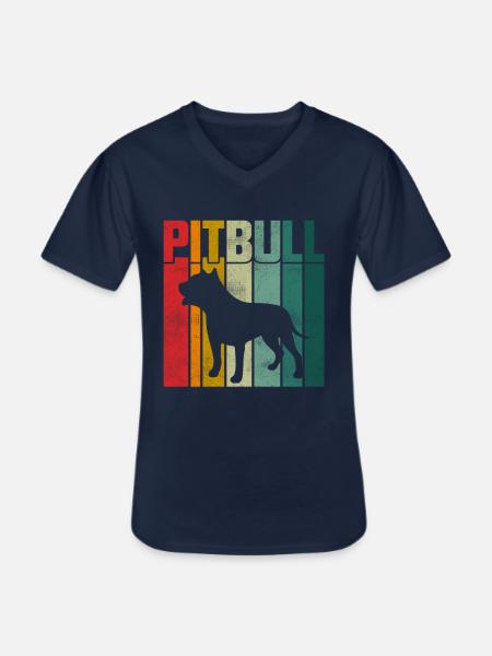 Pitbull Rétro - T-shirt col V Homme - marine