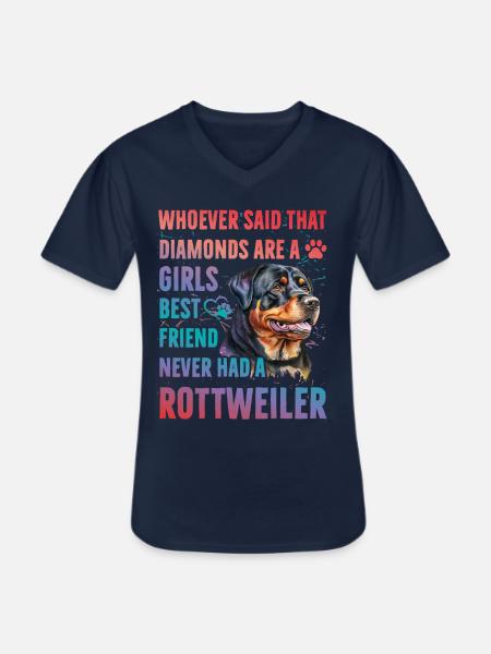 Rottweiler Womens best friend - Men's V-Neck T-Shirt - navy