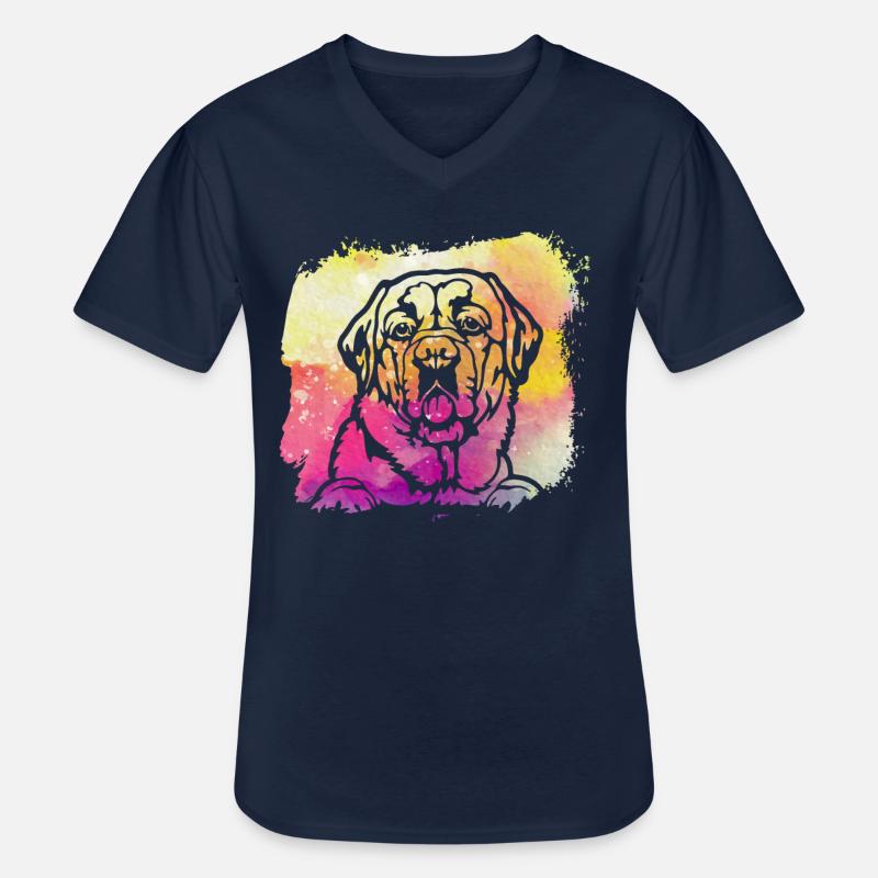 Labrador - Männer-T-Shirt mit V-Ausschnitt - Navy