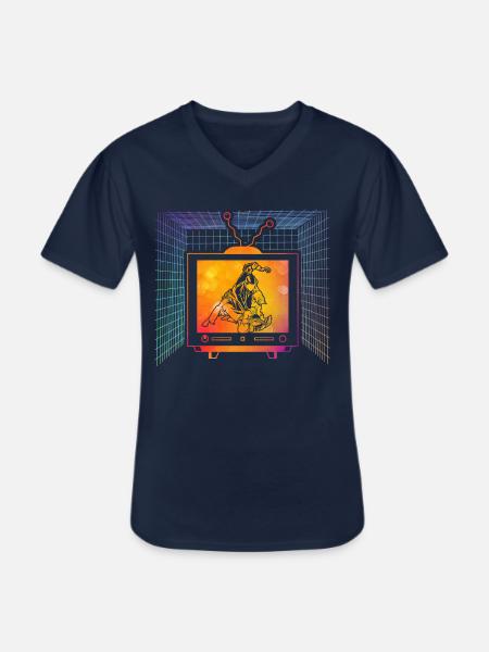 Brazilian Jiu-Jitsu - Men's V-Neck T-Shirt - navy