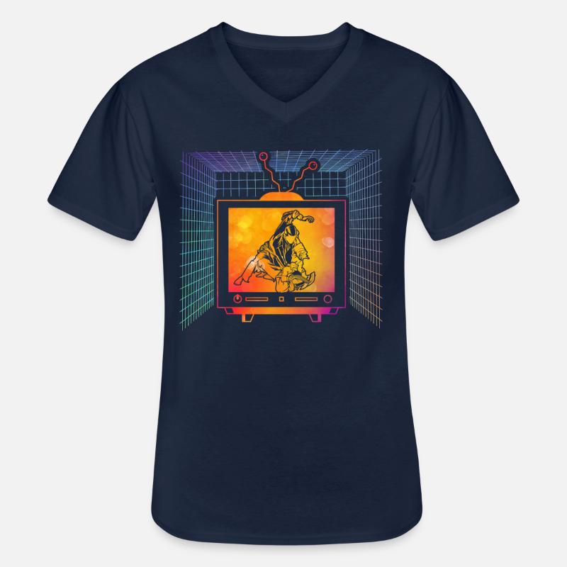 Brazilian Jiu-Jitsu - Männer-T-Shirt mit V-Ausschnitt - Navy
