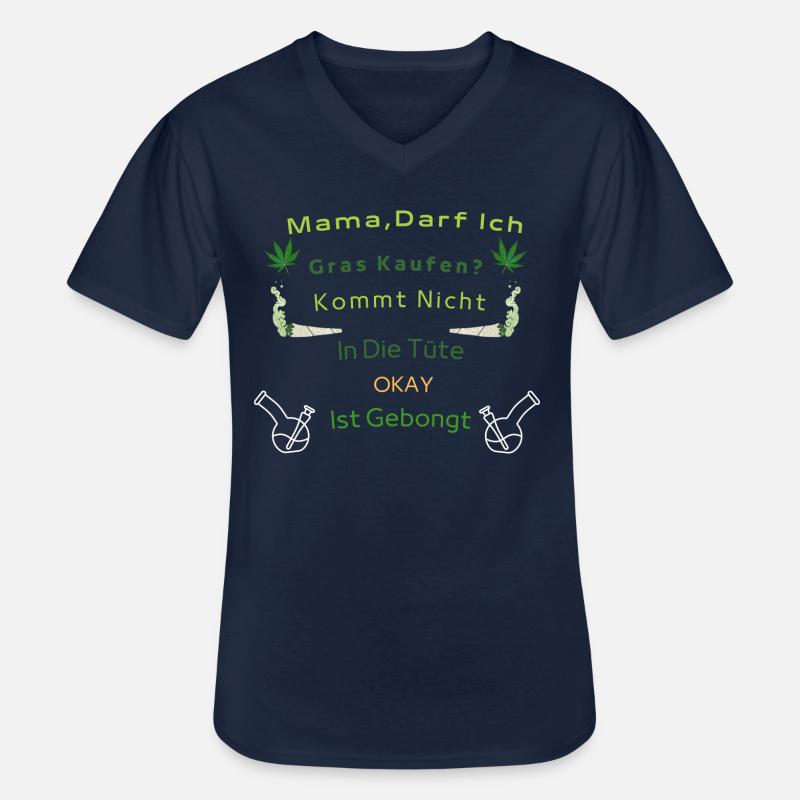 kiffen - Männer-T-Shirt mit V-Ausschnitt - Navy
