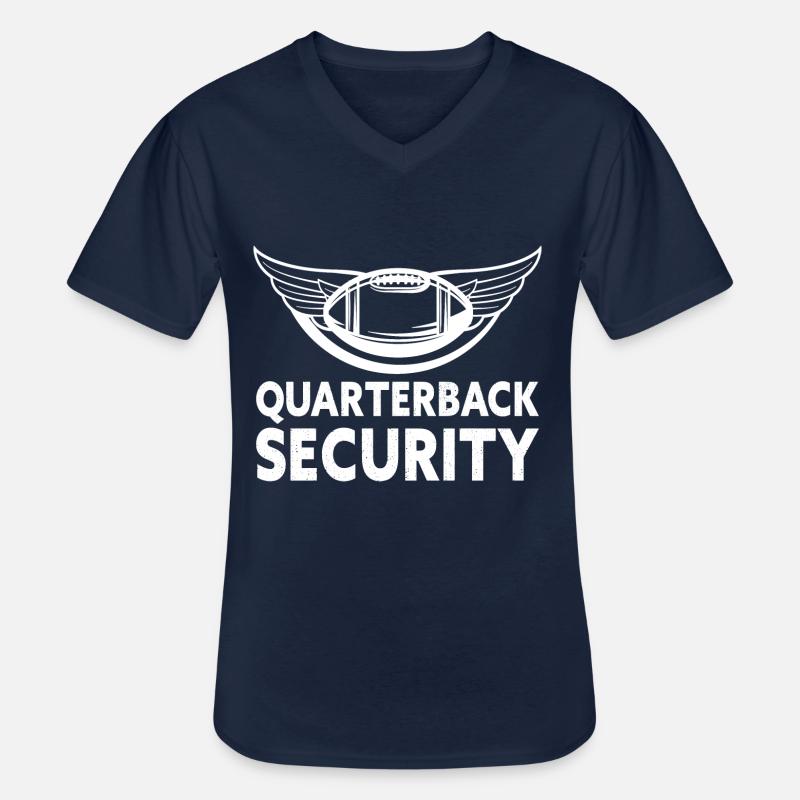 Quarterback Security Offensive Line Lineman - Männer-T-Shirt mit V-Ausschnitt - Navy