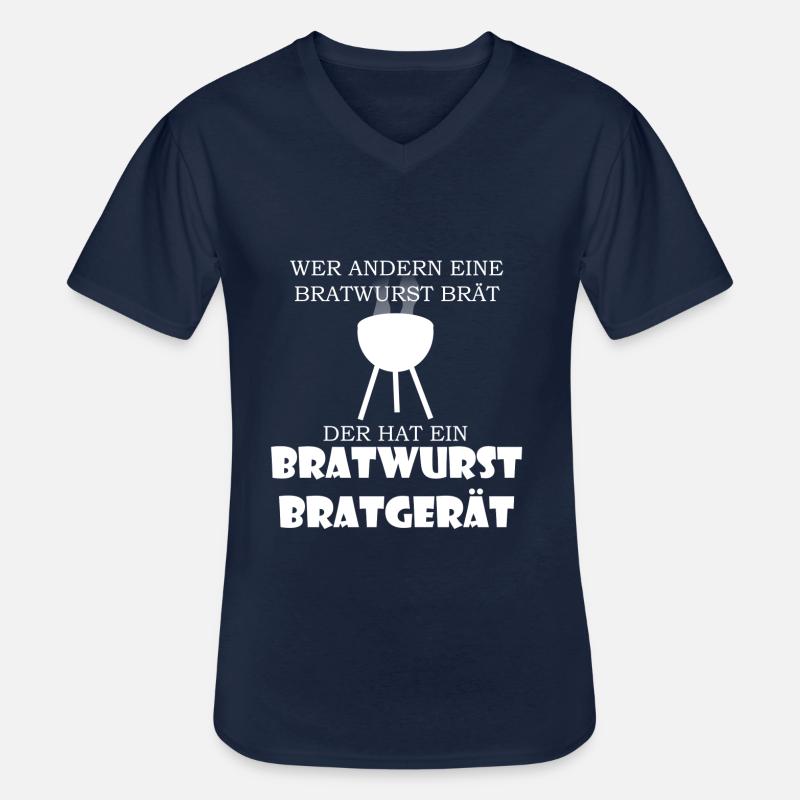 Bratwurstbratgerät - Männer-T-Shirt mit V-Ausschnitt - Navy