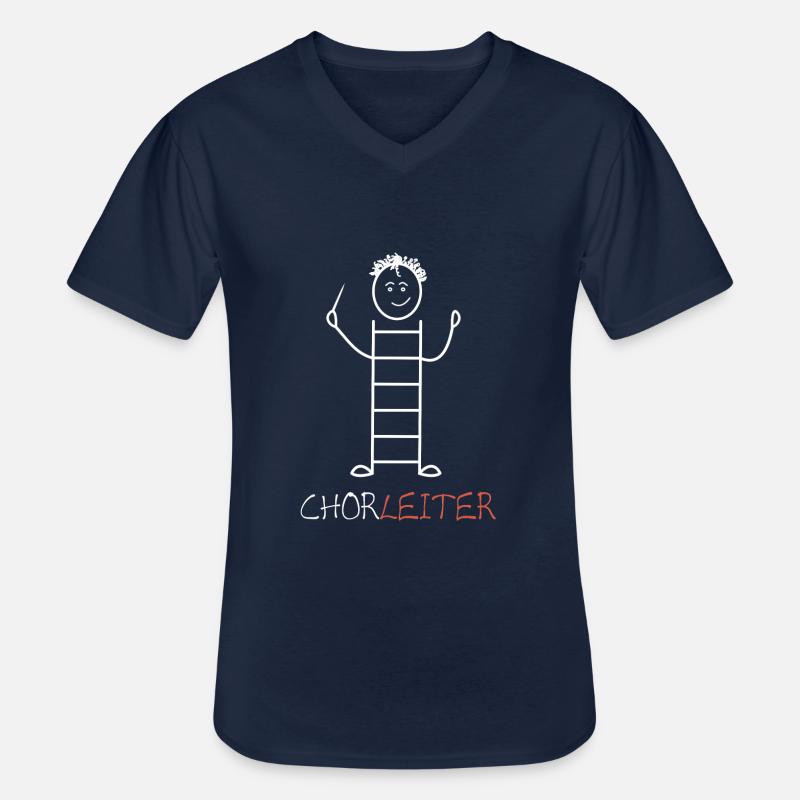 Chorleiter - Männer-T-Shirt mit V-Ausschnitt - Navy