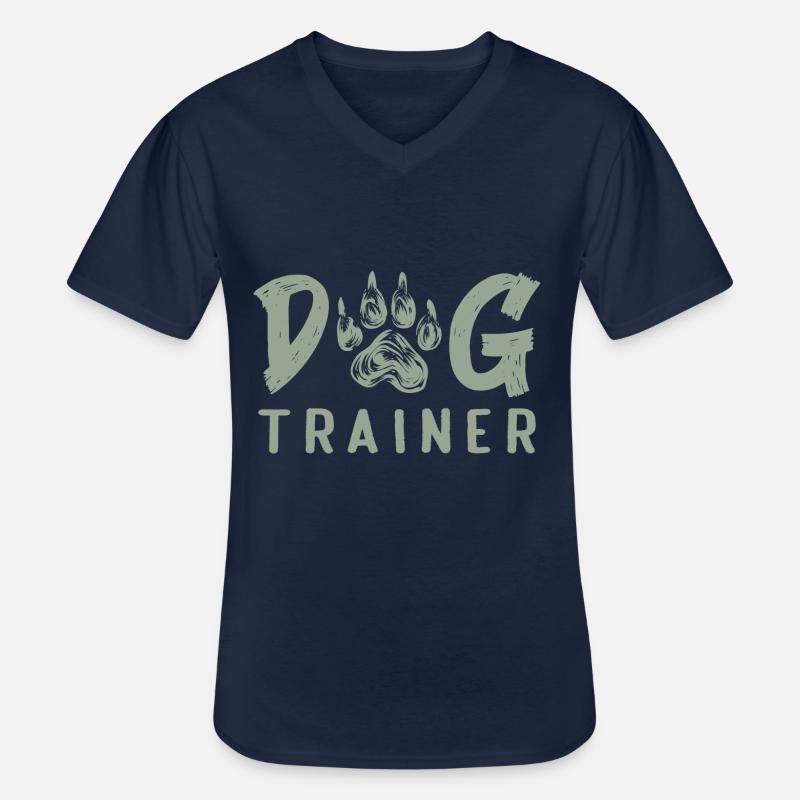Dog Trainer - Männer-T-Shirt mit V-Ausschnitt - Navy
