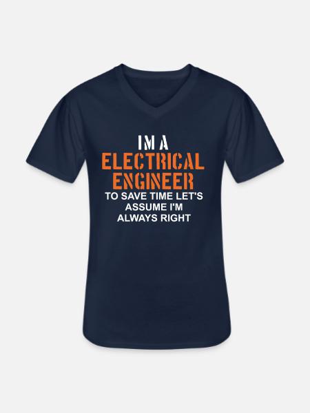 Elektrotechnik - Männer-T-Shirt mit V-Ausschnitt - Navy