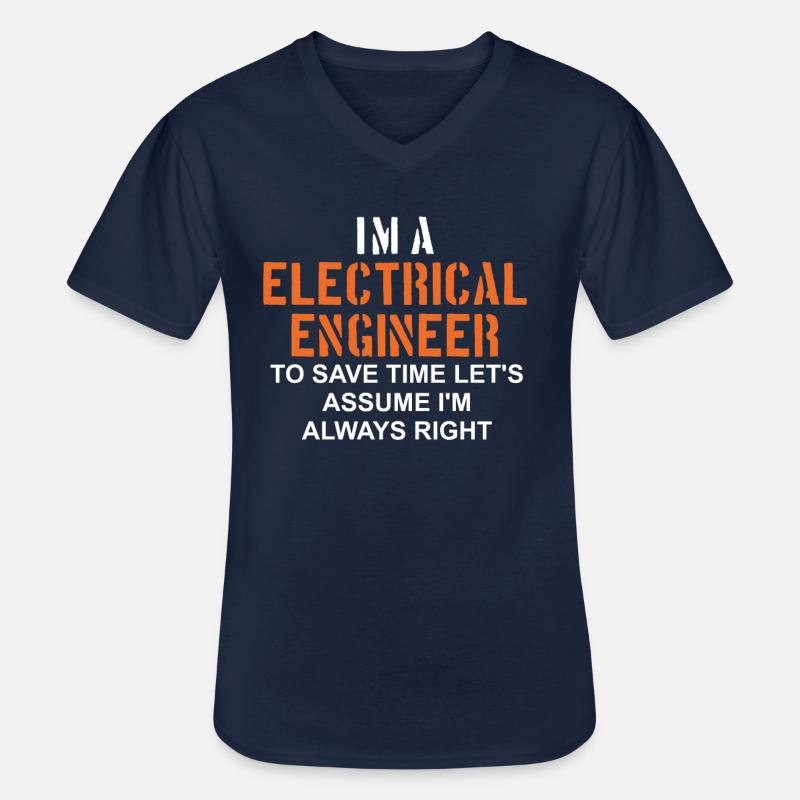 Elektrotechnik - Männer-T-Shirt mit V-Ausschnitt - Navy