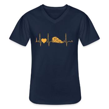 Lustige Käse Liebe Cheese Geschenk Sprüche - Männer-T-Shirt mit V-Ausschnitt - Navy - Vorne - AI Model Male 178 dark (178cm)