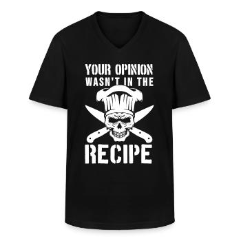 Chef & Kitchen Hobby Cook Gifts - Men's V-Neck T-Shirt - black - Front - AI Model Male 178 dark (178cm)