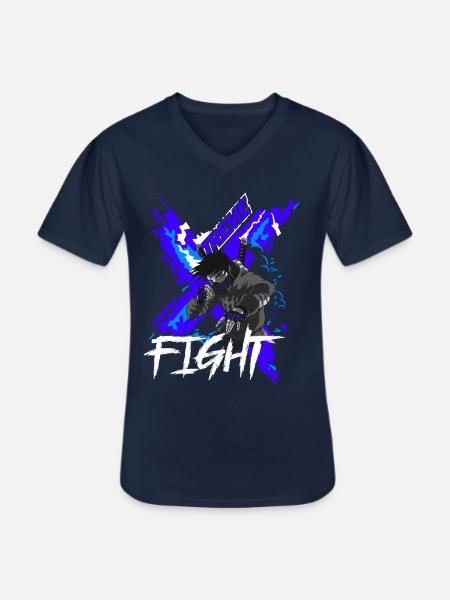 Xtreme Fight Fighter Manga Anime - Men's V-Neck T-Shirt - navy