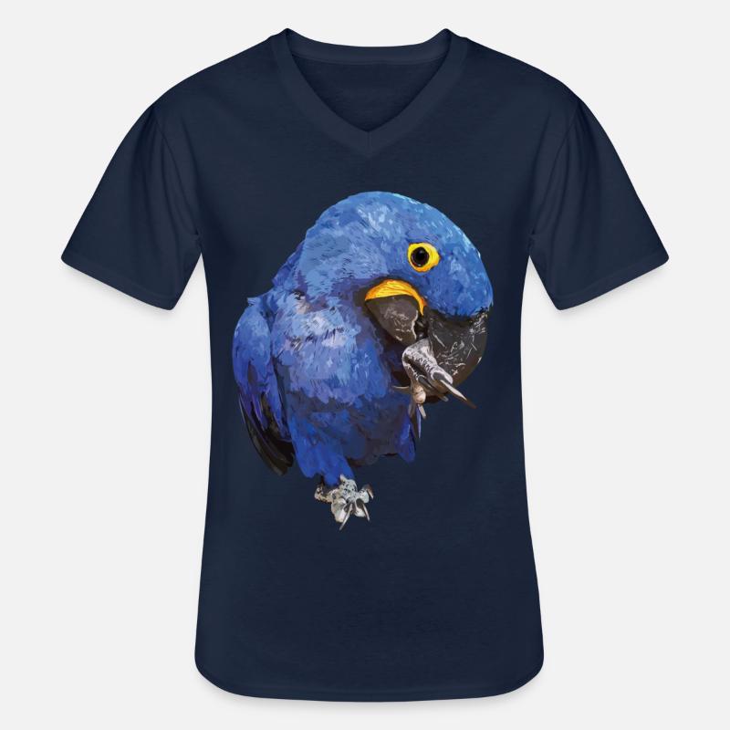 Jacinthe d'ara - Männer-T-Shirt mit V-Ausschnitt - Navy