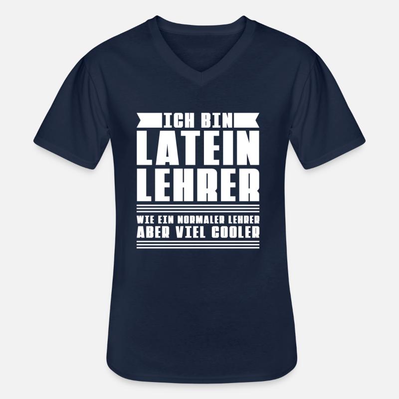 Latein Lehrer - Männer-T-Shirt mit V-Ausschnitt - Navy