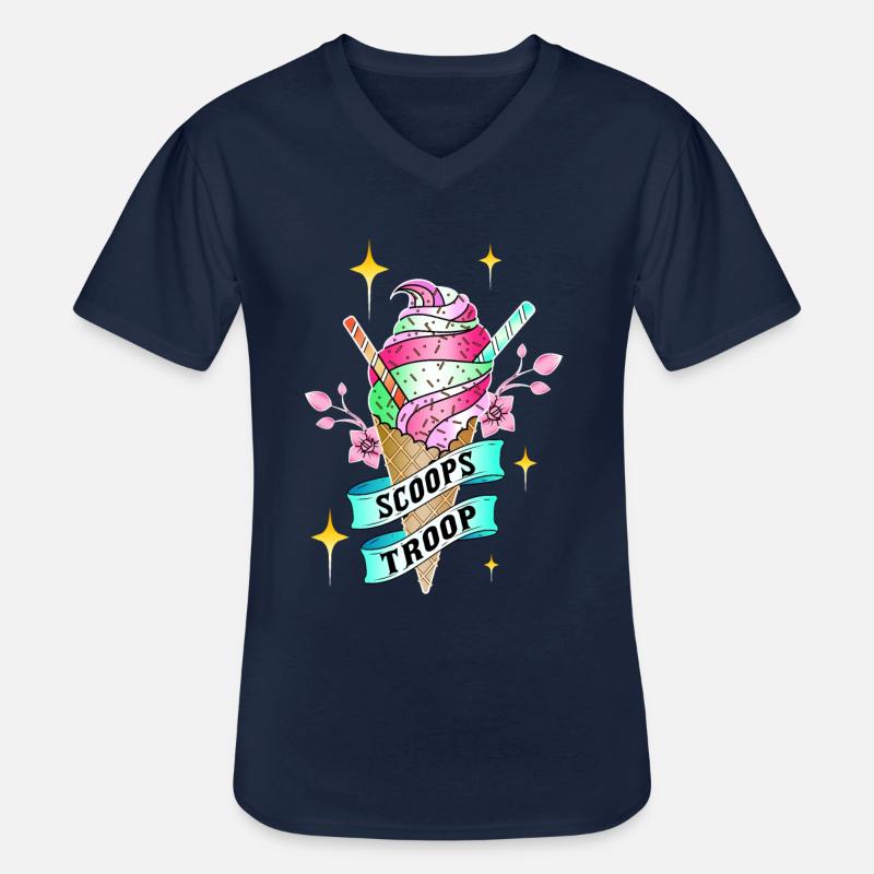 Eis Eiscreme - Männer-T-Shirt mit V-Ausschnitt - Navy