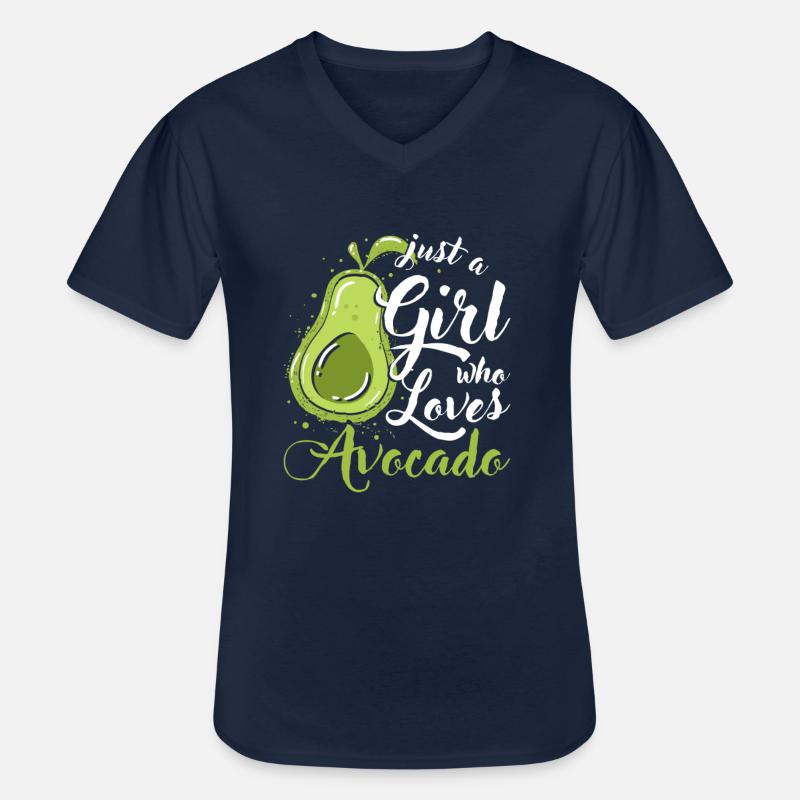 Avocado - Männer-T-Shirt mit V-Ausschnitt - Navy