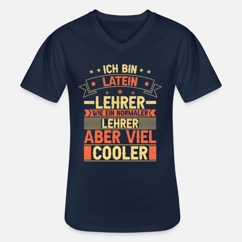 Latein Lehrer - Männer-T-Shirt mit V-Ausschnitt - Navy