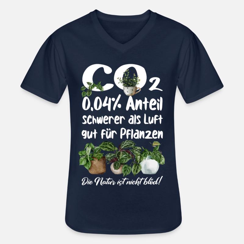 CO2 - Männer-T-Shirt mit V-Ausschnitt - Navy
